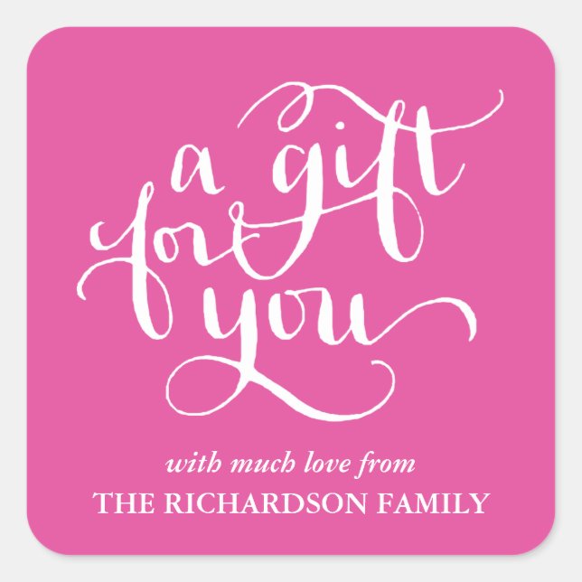 STICKER CARRÉ ÉLÉGANTE BALISERIE DE BALISES DE BALISES DE SCRIPT (Devant)