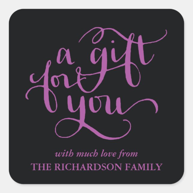 STICKER CARRÉ ÉLÉGANTE BALISERIE DE BALISES DE BALISES DE SCRIPT (Devant)