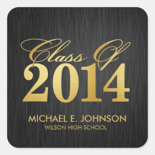 Sticker Carré Élégante classe "Gold" de 2014