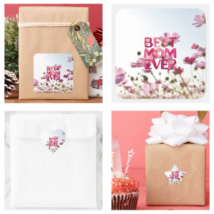 Sticker Carré Élégante mère moderne de la meilleure maman jamais