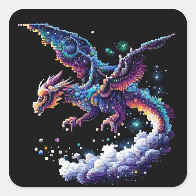 Sticker Carré Élément d'air du dragon (Devant)