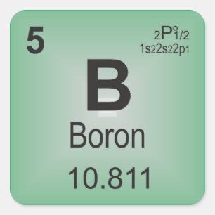 Sticker Carré Élément individuel de bore du Tableau périodiqu