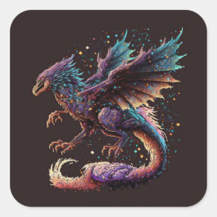 Sticker Carré élémentaire Dragon Air