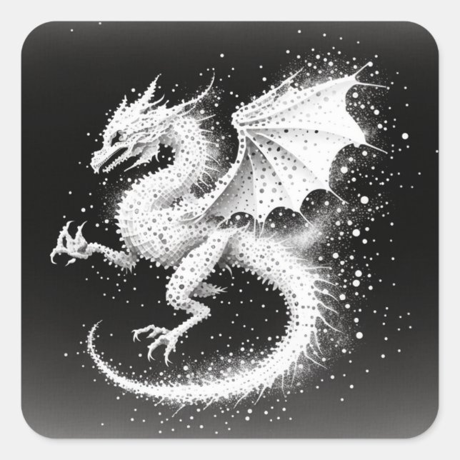 Sticker Carré Eléments d'air Dragon (Devant)