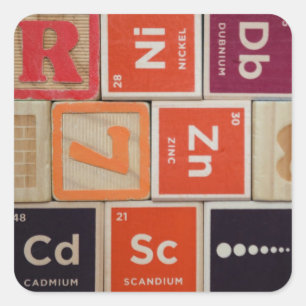 Sticker Carré Éléments périodiques Science du zinc