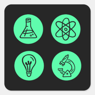 Sticker Carré Éléments scientifiques
