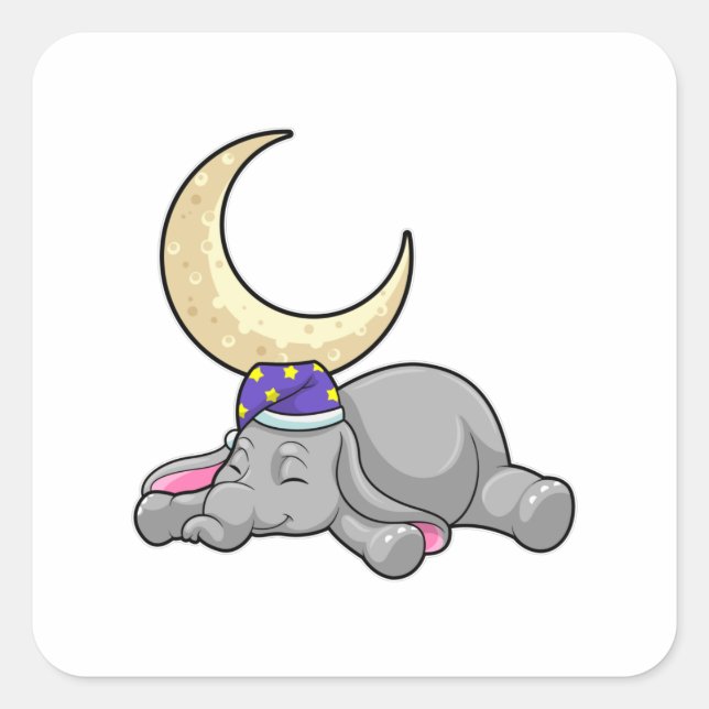 Sticker Carré Elephant (Devant)