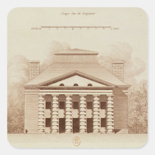 Sticker Carré Élévation de la maison du directeur du sel