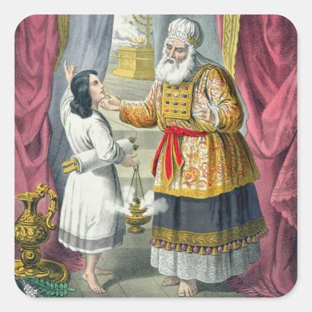 Sticker Carré Eli Questioning Samuel Concernant la vision, de (Devant)