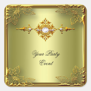 Sticker Carré Elite Avocado Green Gold