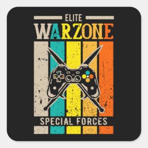 Sticker Carré Elite Warzone forces spéciales Goulag Gamer Geek