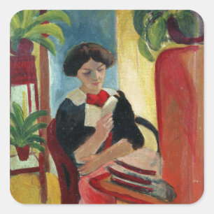 Sticker Carré Elizabeth Reading