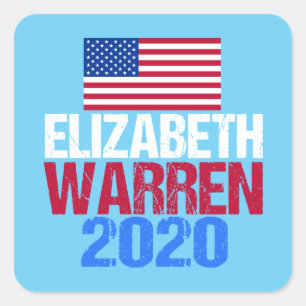 Sticker Carré Elizabeth Warren 2020