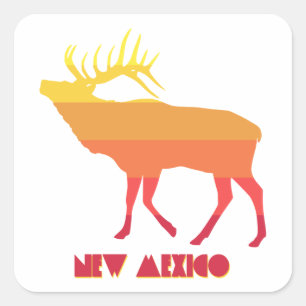 Sticker Carré Elk du Nouveau-Mexique