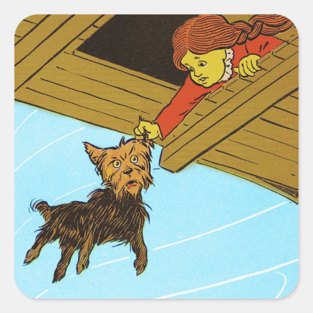 Sticker Carré Elle A Pris Toto Par L'Oreille (Devant)