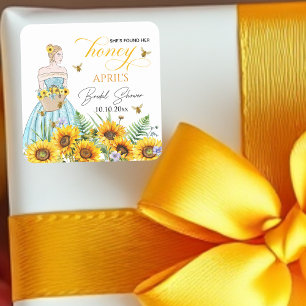 Sticker Carré Elle a trouvé sa Baby Shower Honey