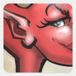 Sticker Carré Elle Diable