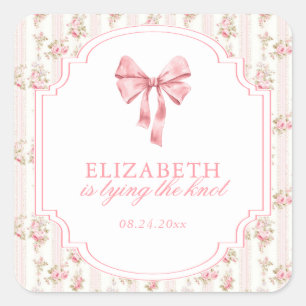 Sticker Carré Elle est en train de nouer la Fête des mariées de