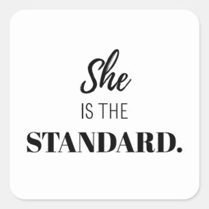 Sticker Carré Elle est la norme – Un féminisme audacieux