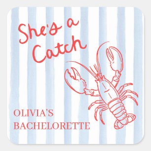 Sticker Carré Elle est un homard à croquer Enterrement de vie de