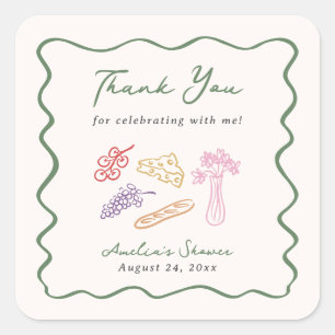 Sticker Carré Elle n'est pas sur le marché Tiré à la main