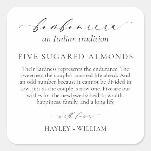 Sticker Carré Ellesmere Une Tradition Italienne 5 Amandes De Suc