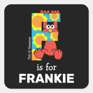 Sticker Carré Elmo Alphabet   F Fleurs