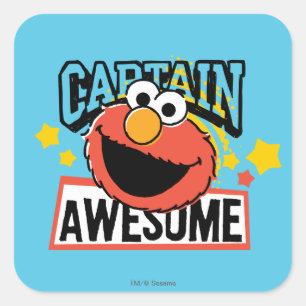 Sticker Carré Elmo Captain Comic