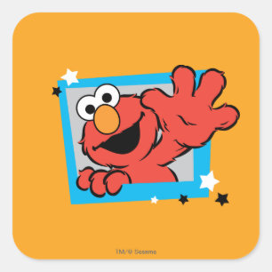 Sticker Carré Elmo Pose Extrême 2