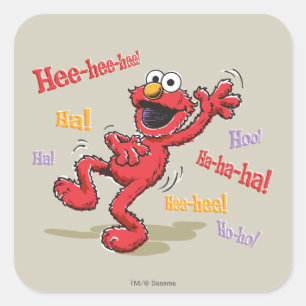 Sticker Carré Elmo vintage Hihihi !