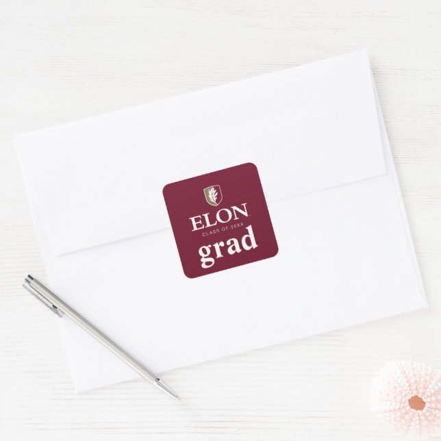 Sticker Carré Elon | Diplômé 20XX (Enveloppe)