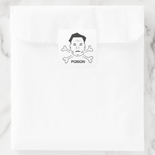Sticker Carré Elon Poison, Anti Elon Musk