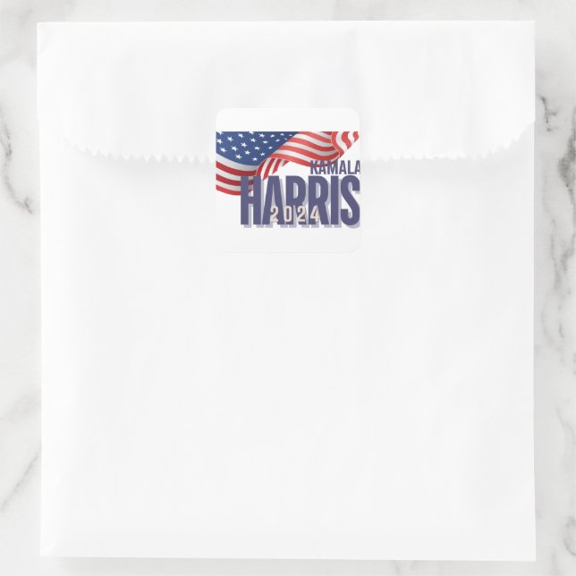 Sticker Carré Élu Harris Élection 2024 (Sac)