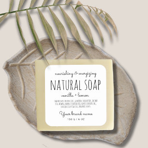 Sticker Carré Emballage minimaliste moderne simple savon blanc