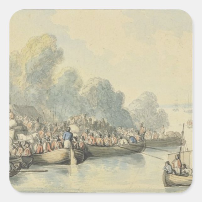 Sticker Carré Embarquement à Southampton le 20 juin après Lord (Devant)