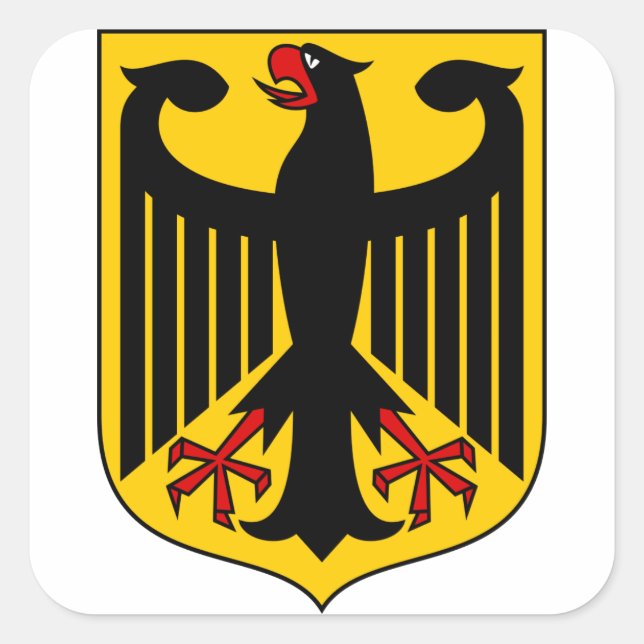 Sticker Carré emblème allemand (Devant)