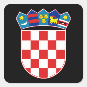 Sticker Carré emblème de croatie