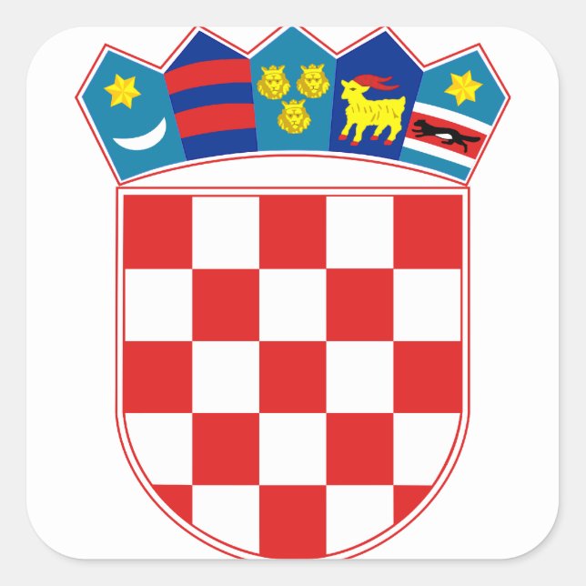 Sticker Carré emblème de croatie (Devant)