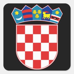 Sticker Carré emblème de croatie