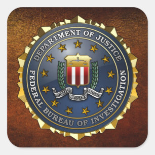 Sticker Carré Emblème de FBI