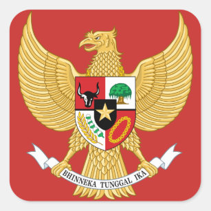 Sticker Carré emblème de l'indonésie