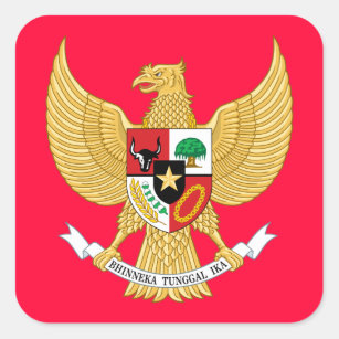 Sticker Carré emblème de l'indonésie