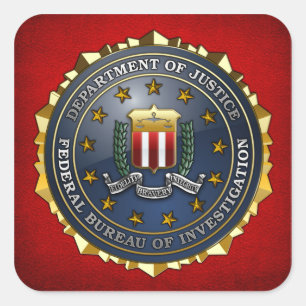 Sticker Carré Emblème du FBI