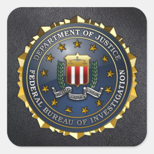 Sticker Carré Emblème du FBI