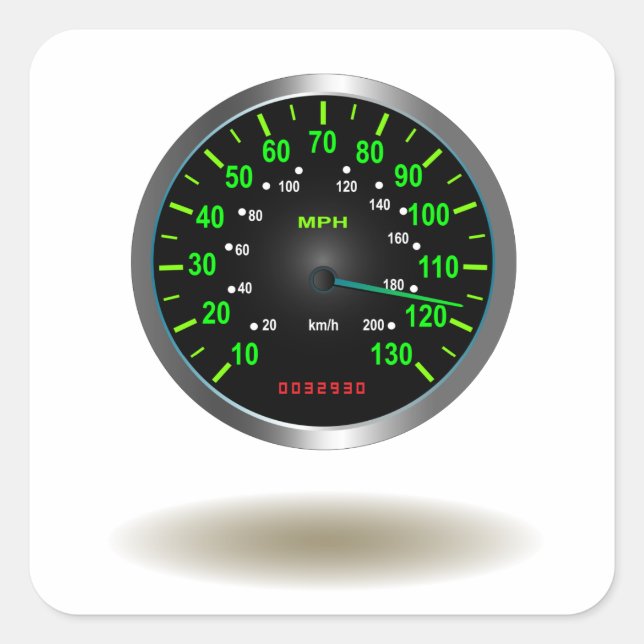 Sticker Carré Emblème frais de tachymètre (Devant)