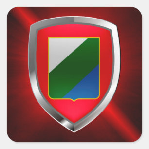 Sticker Carré Emblème métallique des Abruzzes