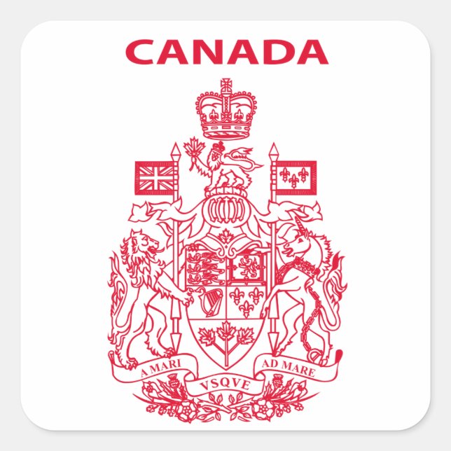 Sticker Carré emblème national du Canada (Devant)