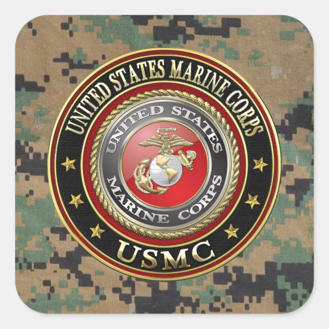 Sticker Carré Emblème USMC [Edition spéciale] [3D] (Devant)