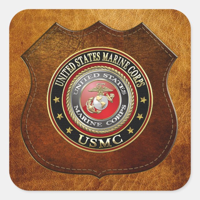 Sticker Carré Emblème USMC [Edition spéciale] [3D] (Devant)
