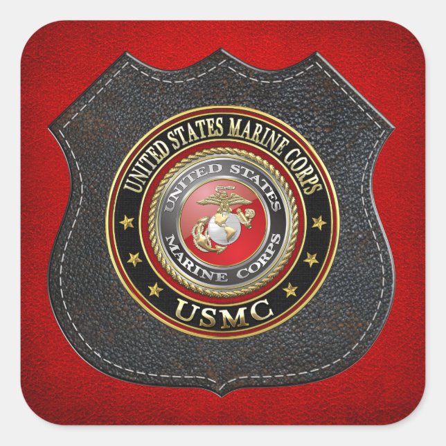 Sticker Carré Emblème USMC [Edition spéciale] [3D] (Devant)